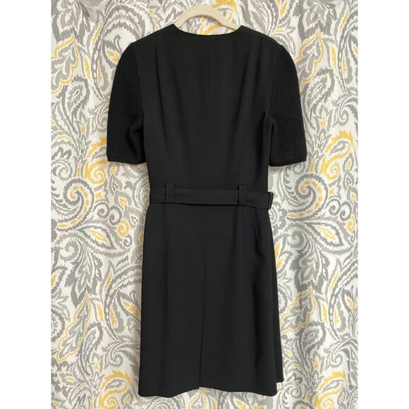 BERGDORF GOODMAN Akris A-K-R-I-S-punto Wool Black Dress Size 10 EUC - Picture 8 of 11
